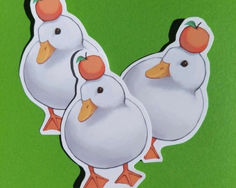 Orange Duck Sticker
