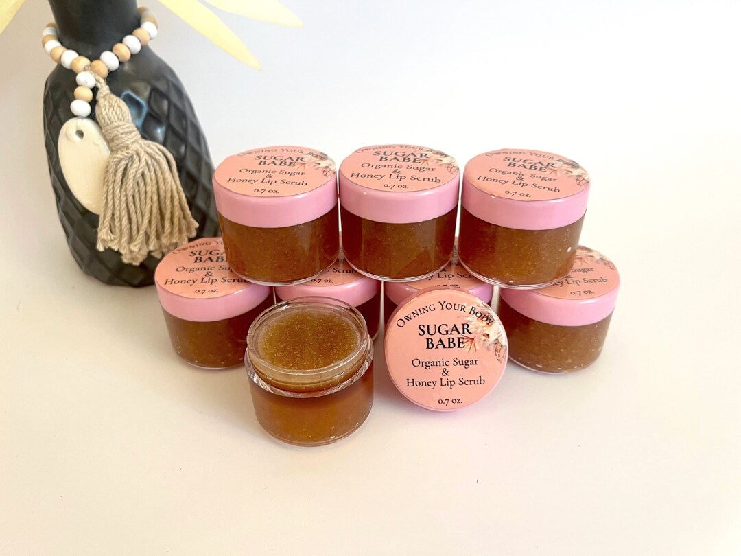 Lip Exfoliator Organic Sugar & Honey Scrub SUGAR BABE Etsy