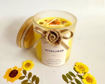 Sunflower + Other Scents and Colors | Natural Aromatherapy Candles for Any Occasion | Soy Wax with Pure Essential Oils