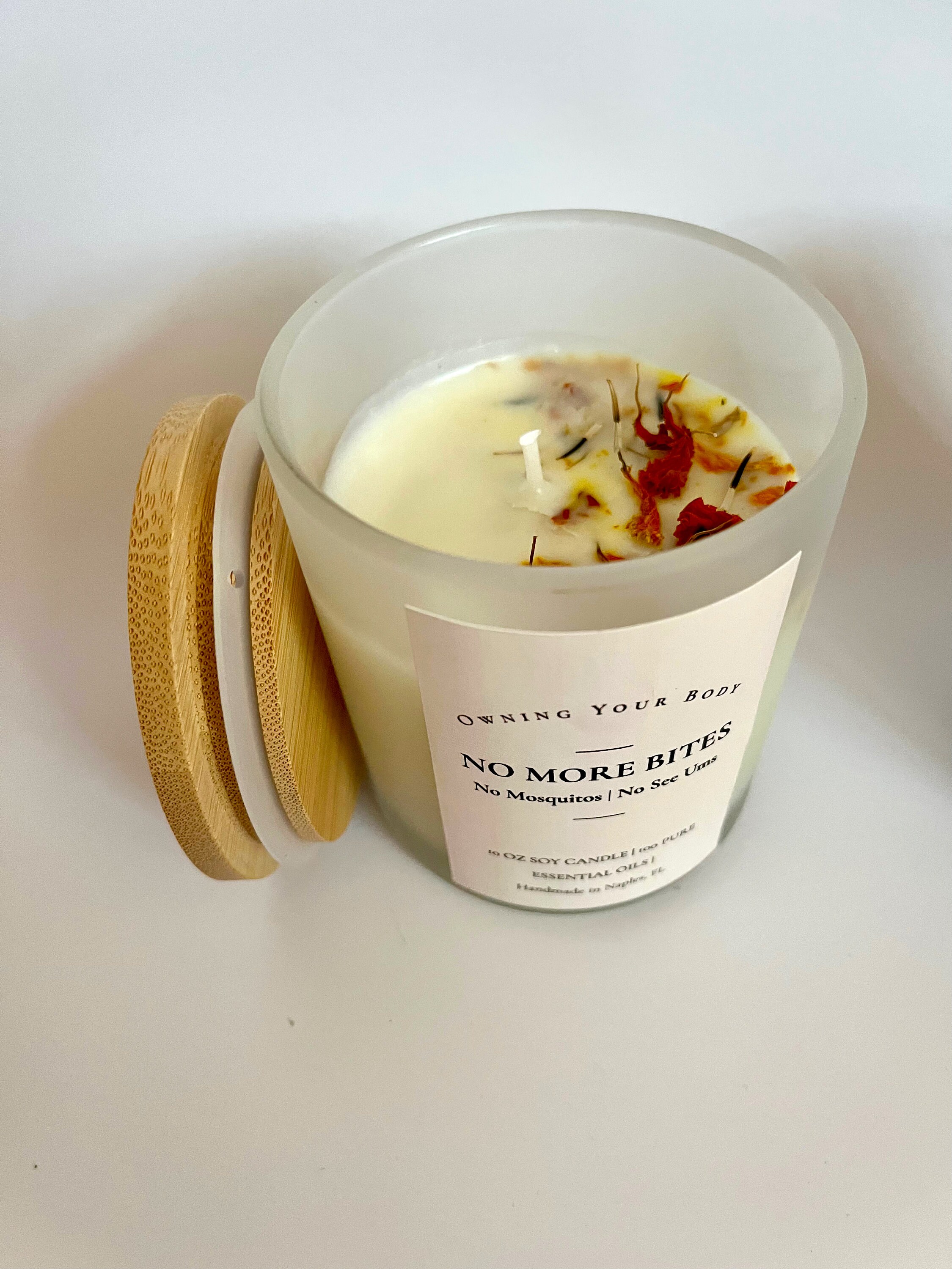 NO MORE BITES Mosquito and No See Um Repellent Candle Soy Wax With Pure