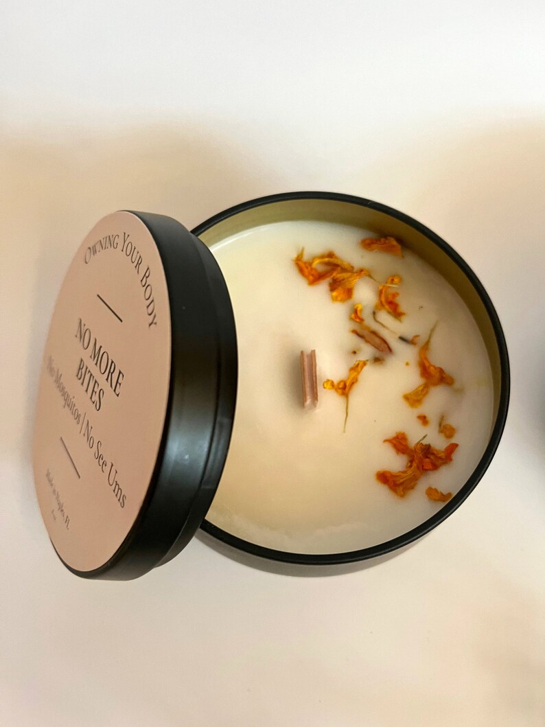 NO MORE BITES Mosquito and No See Um Repellent Candle Soy Wax With Pure