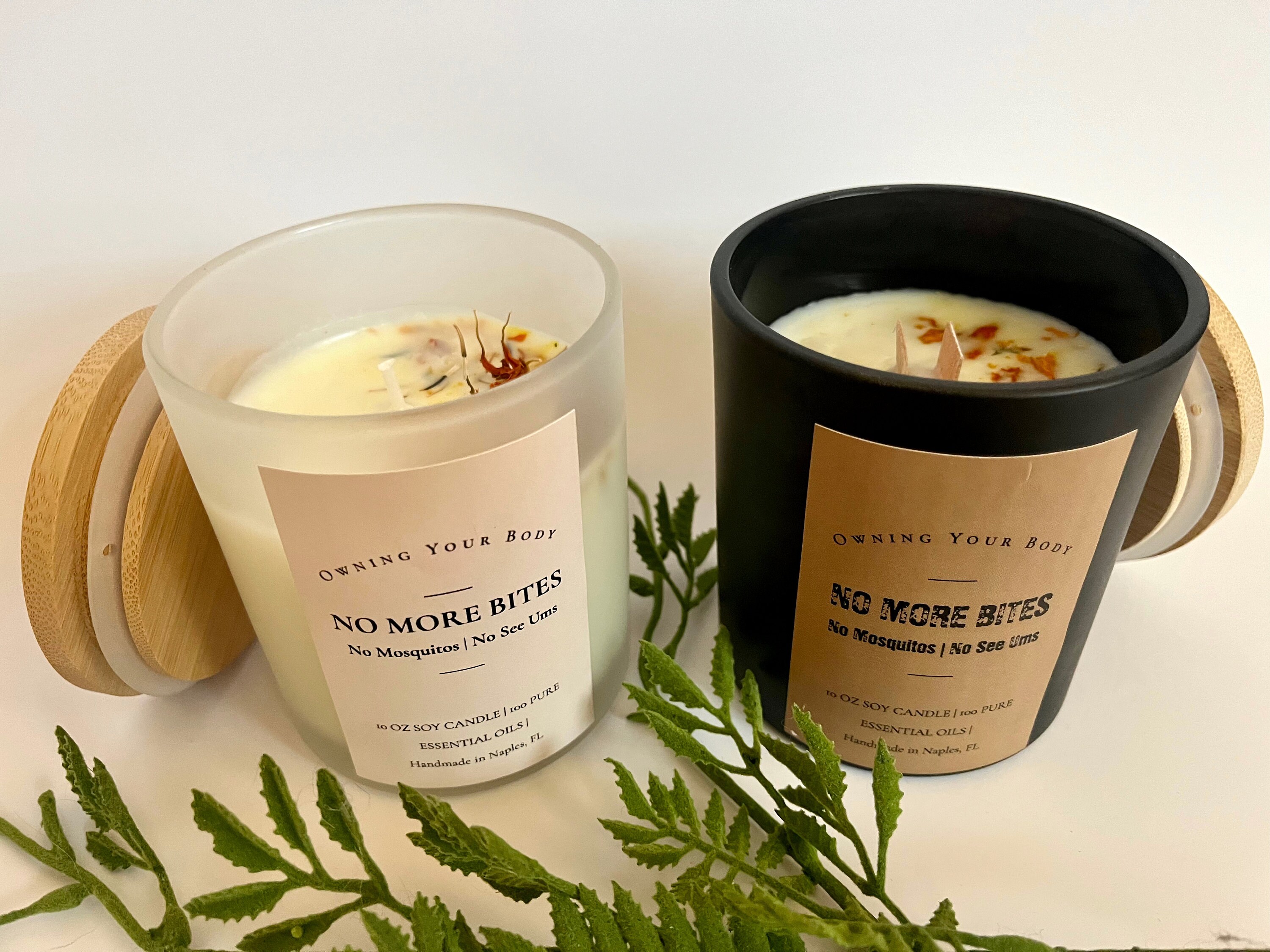 NO MORE BITES Mosquito and No See Um Repellent Candle Soy Wax With Pure