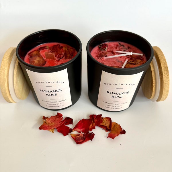 Romantic Botanical and Aromatherapy Candles | Soy Wax with Pure Essential Oils