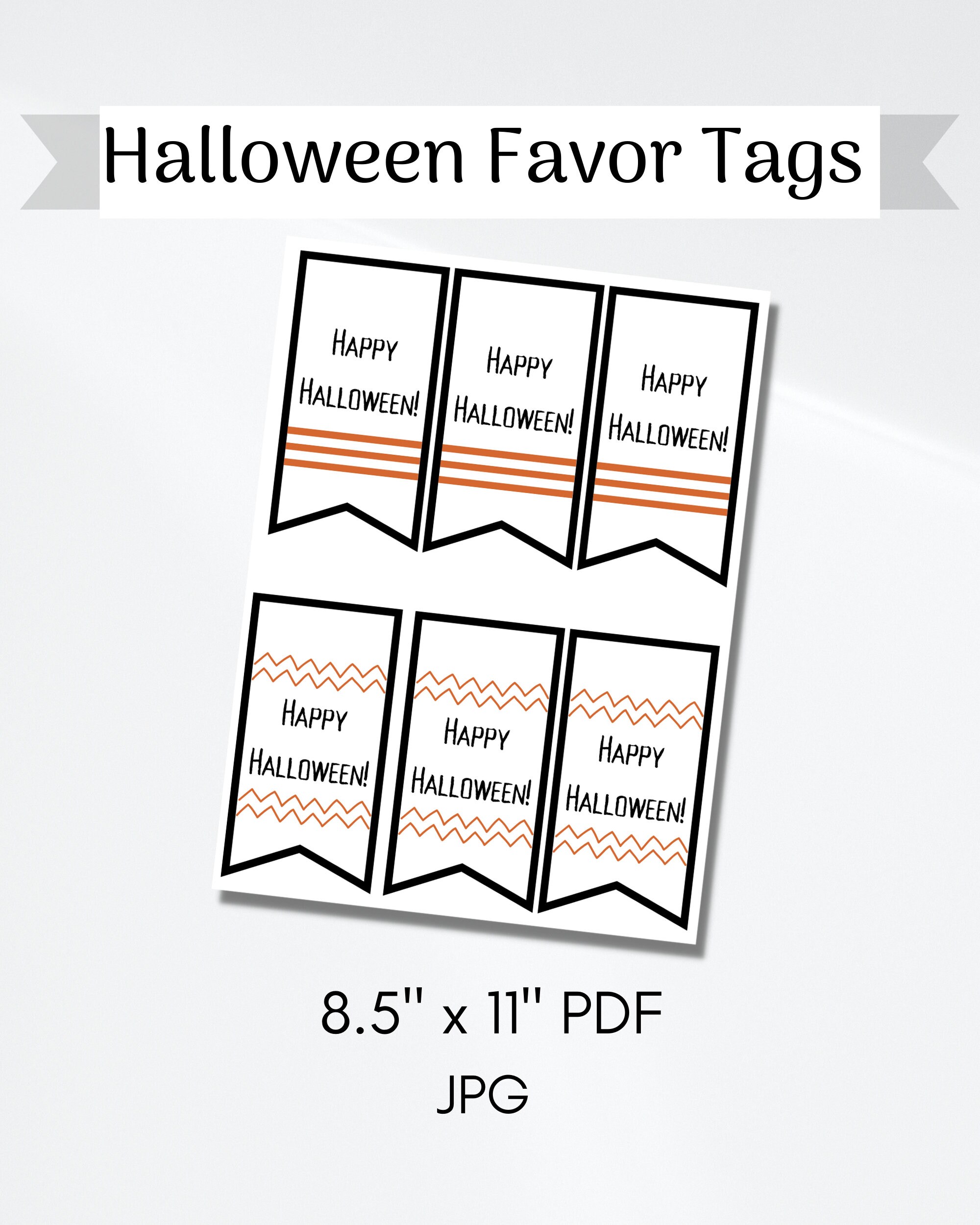 Halloween Bag Tag Printable Bundle, Favor Tags, Candy Bag Tags Etsy