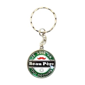 "Awesome father-in-law" cabochon key ring