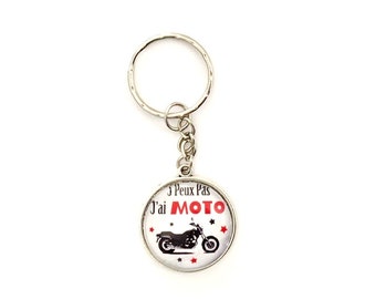Cabochon key ring I can't I have a motorcycle