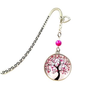 glass cabochon bookmark, tree of life