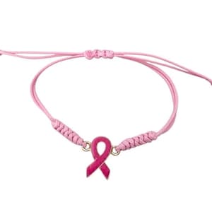 bracelet, ribbon, cord bracelet, Pink October, fight against cancer