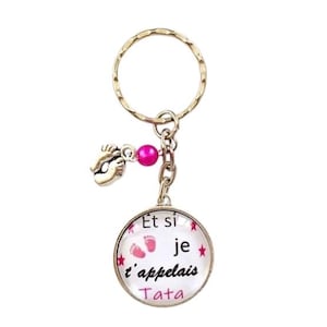 key ring aunt, what if I called you aunt; birth announcement