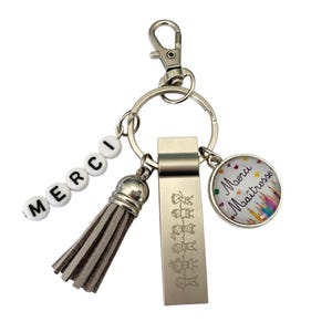 Original teacher gift – key ring with 4 GB USB key – thank you teacher – personalized teacher gift at the end of the school year