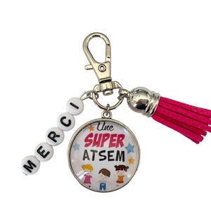 Original gift for atsem – thank you atsem key ring – personalized teacher gift at the end of the school year