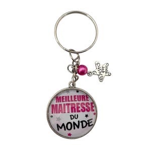 Cadeau original maitresse – porte clé merci maitresse – cadeau enseignant personnalisé fin d’année scolaire