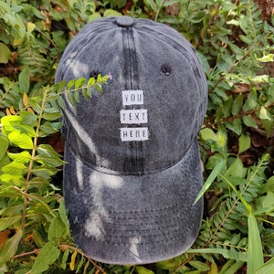 Personalized Vintage Hat, Custom Baseball Hat, Printed With Your Own Text or Design.