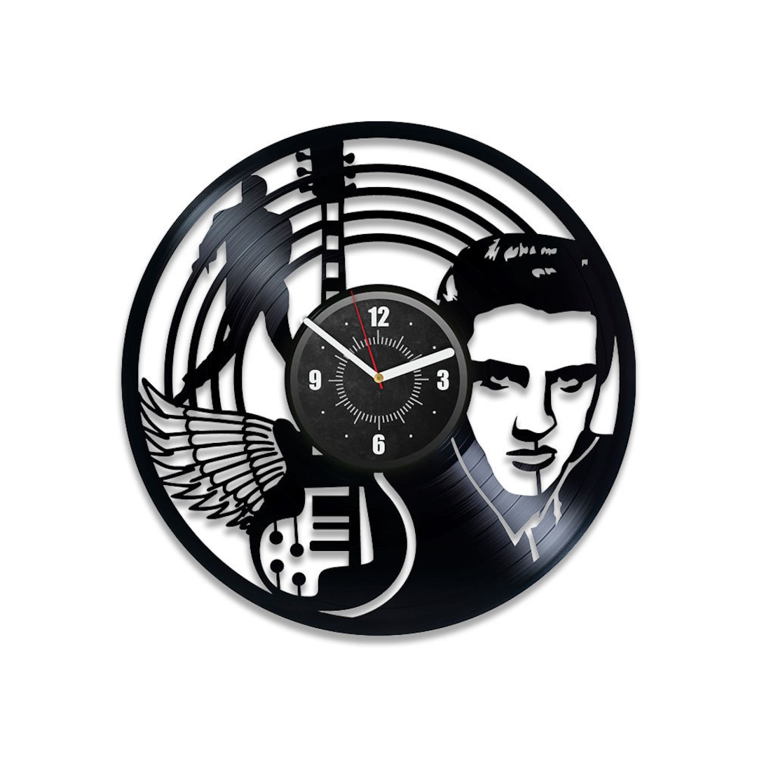 Elvis Presley Vinyl Record Round Wall Clock Music Art Decor for Wall