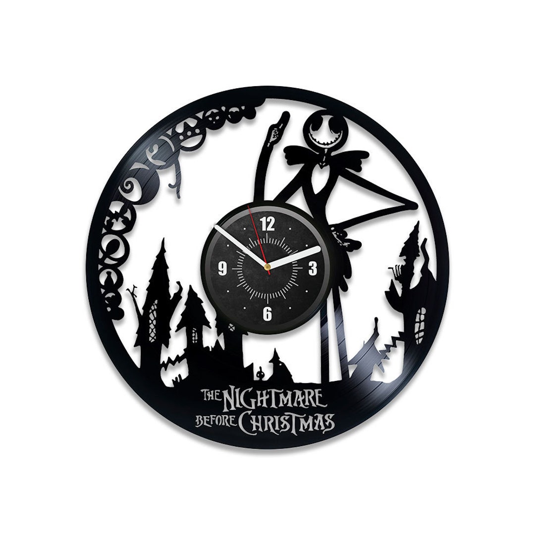 Jack Skellington Vinyl Record Black Wall Clock Nightmare Etsy
