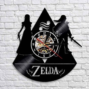Legend Of Zelda Vinyl Record Wall Clock, Video Gamer Gifts, Teens Room Decor, Gaming Art, Modern Decoration, Unique Gift For Couples
