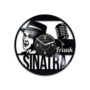 Frank Sinatra Vinyl Record Silent Wall Clock Retro Music Wall Art Original Decor For Living Room Music Aesthetic Valentines Day Gift For Mom