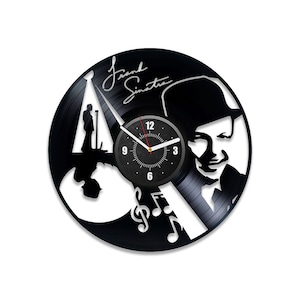 Music Legend Vinyl Record Large Wall Clock Frank Sinatra Wall Art Contemporary Decor For Home Music Artwork First Home Gift For Single Woman