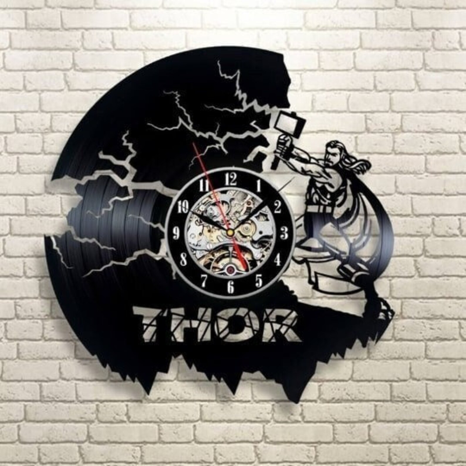 Thor Vinyl Record Clock, Comics Gift, Avengers Art, Home Wall ...