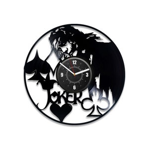 Joker Vinyl Record Handmade Wall Clock Original Decor For Boys Bedroom Joker Art Movie Decorations DC Comics Gifts Housewarming Gift For Him