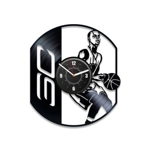 Basketbal Vinyl Record Wandklok Sport Wall Art Originele Decor Voor Slaapkamer Tieners Basketbal Wall Art Uniek Cadeau Voor Vriendje
