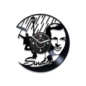 Frank Sinatra Vinyl Record Laser Cut Wall Clock Music Legend Wall Art Original Decor For Dinner Room Anniversary Gift For Wife