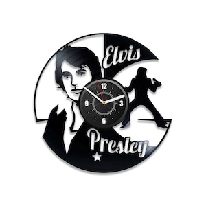 Elvis Presley Schallplatte Laser cut Wanduhr Rock n Roll Art Kreative Deko für Wohnzimmer Vintage Musik Kunst Hochzeit Geschenk für Paare