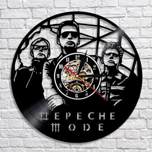 Depeche Mode Vinyl Record Clock, Music Band, Office Decor, Mens Bedroom Wall Art, Music Lover Gift, Unique Home Decorations, Gifts For Dad