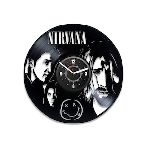 Rock Legend Vinyl Record Wall Clock Rock Music Band Fan Art Unique Bedroom Decor Anniversary Gift for Husband