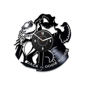 Jack Skellington And Oogie Vinyl Record Wall Clock Horror Movie Art Funny Decor For Dorm Spooky Wall Art New Home Gift For Kids