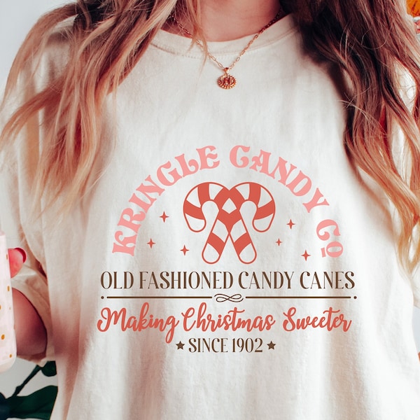 Old Fashioned Candy Cane Shirt, Urlaub Shirt, Weihnachts Shirt, Nordpol, Weihnachtsmann Shirt, Frauen Urlaub Grafik Tee