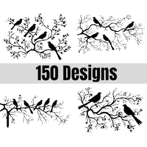 Bird SVG, Bird on branch SVG, Birds SVG, Birds on branch svg, Branch svg, Birds on a branch svg, tree branch with birds svg