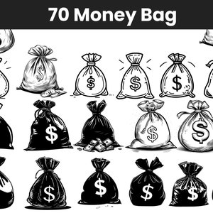 Dollaro SVG, SVG sacco di soldi, Pacchetto SVG simbolo del dollaro, Clip Art simbolo del dollaro, File di taglio simbolo del dollaro, Vettore sacco di soldi, Cricut simbolo del dollaro,