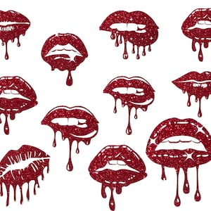 Dripping Lips Png | Lips Png | Dripping Lips Cut File | Dripping Png | Dripping Silhouette | Lips Cut File | Lips Silhouette |  Lips Clipart
