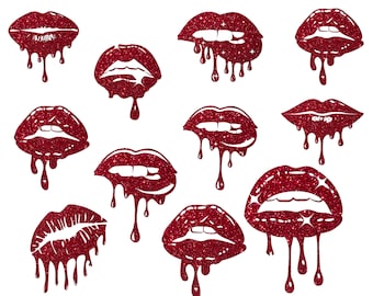 Dripping Lips Png | Lips Png | Dripping Lips Cut File | Dripping Png | Dripping Silhouette | Lips Cut File | Lips Silhouette |  Lips Clipart