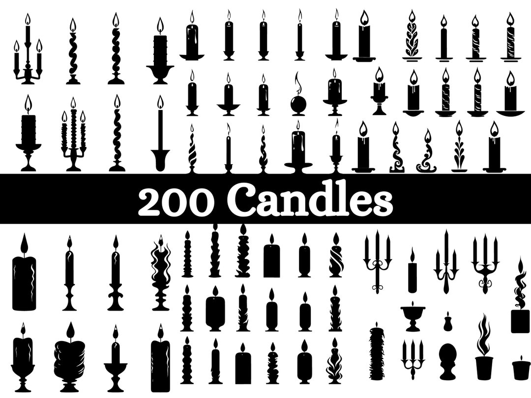 Candle Svg Halloween Candles Svg Candle Clipart Candle Png Etsy