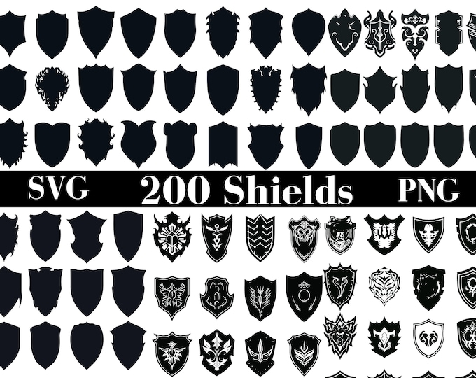 Shield SVG File, Shield DXF, Shield Png, Custom Empty Shield Svg Cut ...