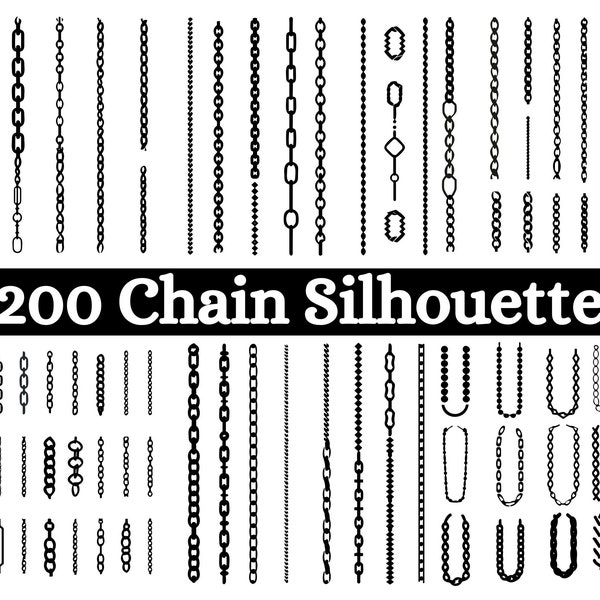 Chain SVG Bundle, Chain dxf, Chain png, Chain eps, Chain vector, Chain cut files, Chain Link svg, Breaking Chains svg, Chains svg