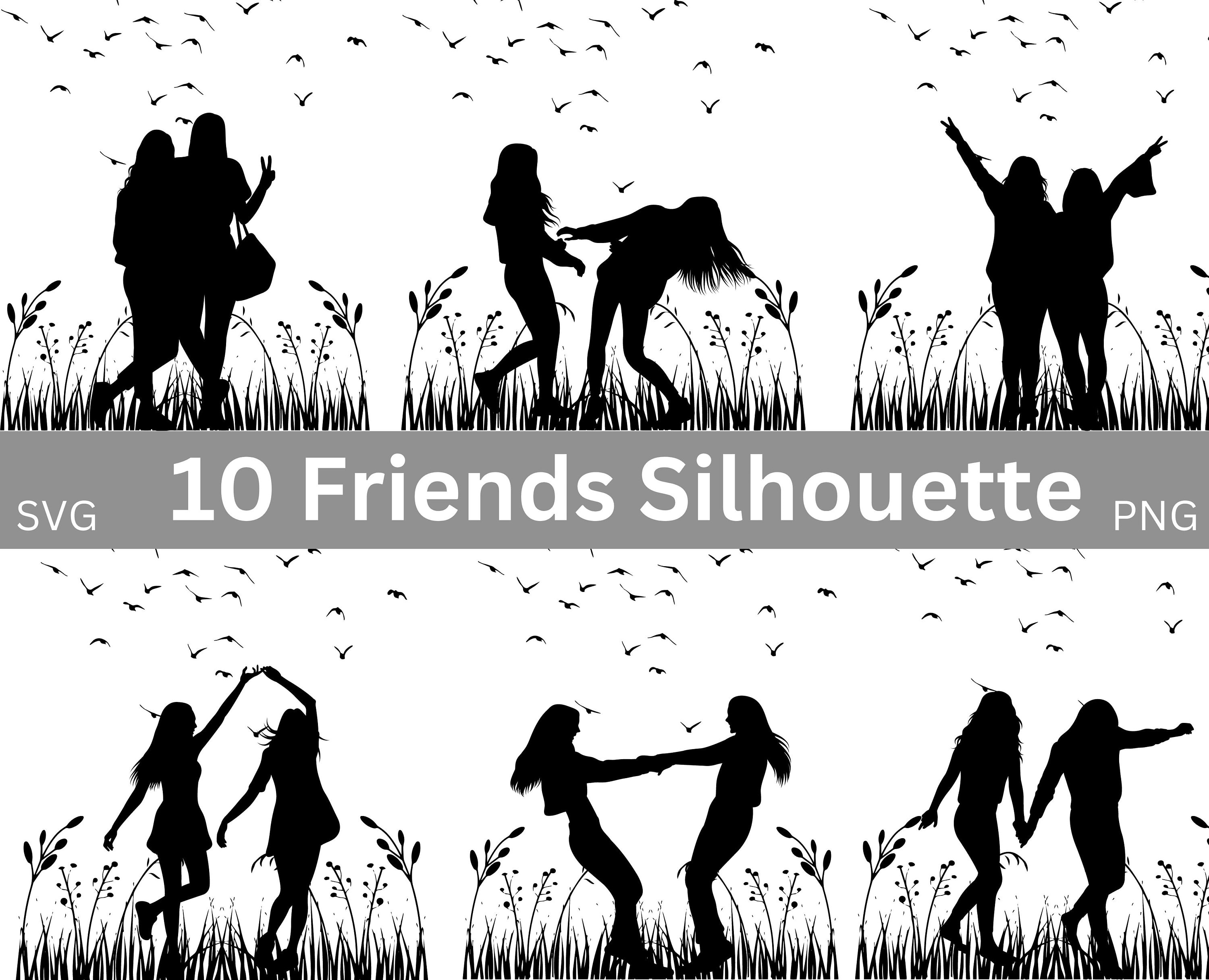 Freunde Silhouette Clipart freunde-silhouette-clipart