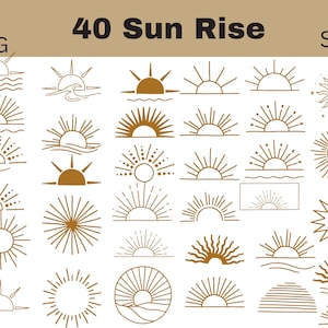 Sunrise SVG | Sun Svg for Cricut | Sunrise Clipart | Sunrise Cut File | Sun Svg Bundle | Sunset SVG | Sunrise |Sunset Silhouette |Sun Vector