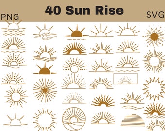 Sunrise SVG | Sun Svg for Cricut | Sunrise Clipart | Sunrise Cut File | Sun Svg Bundle | Sunset SVG | Sunrise |Sunset Silhouette |Sun Vector