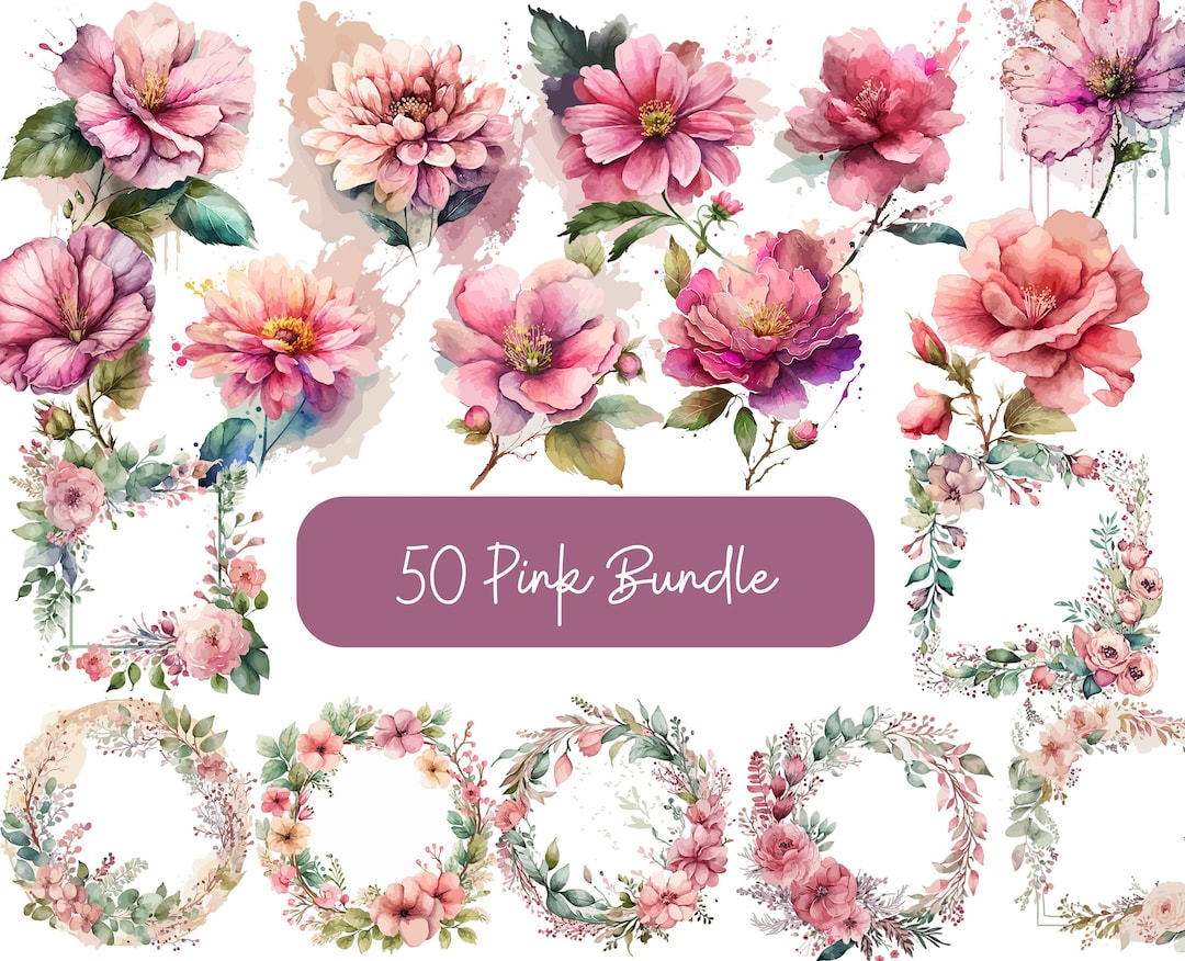 Free Printable Clip Art Pink Flowers