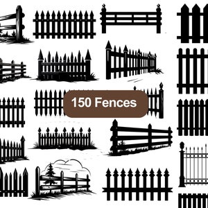 Fence, Picket Fence, Wood, Fences, Post, Stake, Clip Art, Clipart, Design, Svg Files, Png Files, Eps, Dxf, Pdf, Silhouette, Cricut, Cut File