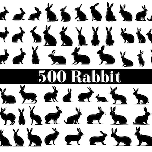 RABBIT SVG, Bunny Bundle Svg, Rabbit Cricut, Rabbit Clipart, Rabbit Cut Files, Bunny Cricut, Bunny Clipart