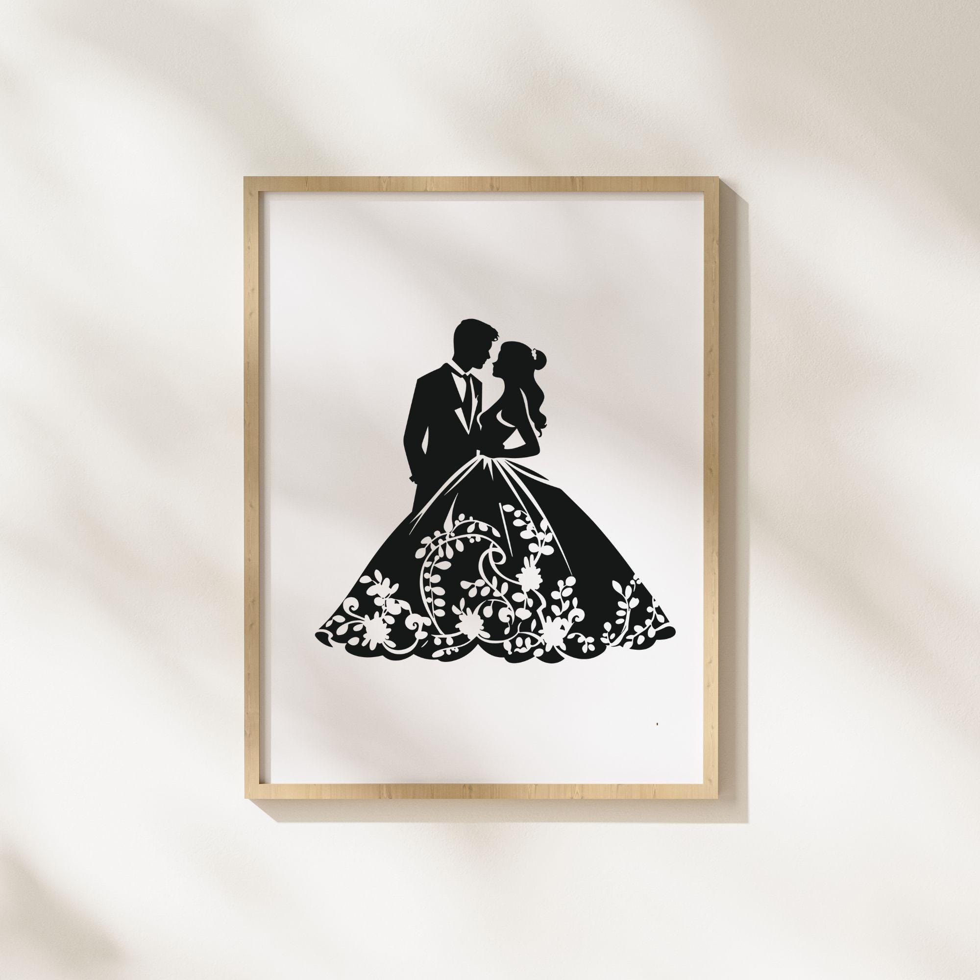 Silhouette Bride and Groom, Silhouette Bride, Silhouette Groom, Silhouette  Couple, Bride and Groom Vector, Silhouette Couple Vector - Etsy, image size:2000x2000