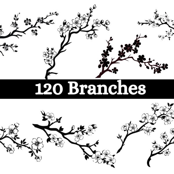 Cherry Blossom Bird SVG, Bird on branch SVG, Birds SVG, Birds on branch svg, Branch svg, Birds on a branch svg, tree branch with birds svg