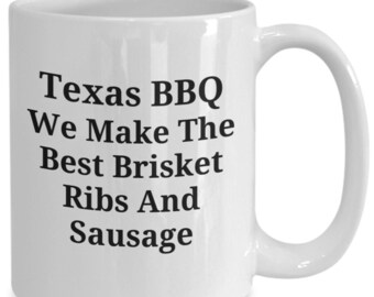 Barbacoa de Texas más grande en la grandeza de Texas más grande que la vida Estado de la estrella solitaria rodeo bluebonnet taza de regalo taza café té operación barbacoa alivio carne ch...