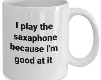 Saxaphone play good music book gift strap comfort night light alto mug cup coffee tea high grade ceramic dish washer safe padded baritone...