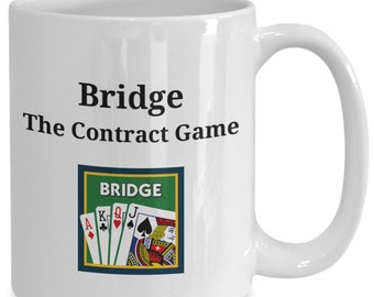 Bridge trick taking card game contract bridge 52 card deck game rules gift mug cup coffee tea contract bridge for beginners contract brid...