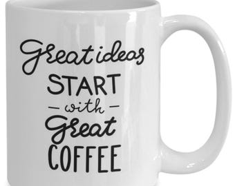 Start your day with coffee way to start day best start to day coffee good koffie berries gift for her gift for him mug cup coffee tea sta...